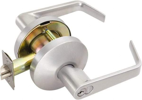 Falcon - Medium Duty Classroom Lever Lockset - 2-3/4" Back Set, For Best/ Falcon I/C-Core Cylinder, Satin Chrome Finish - Caliber Tooling