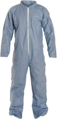 Dupont - Size M FR Disposable Flame Resistant/Retardant Coveralls - Blue, Zipper Closure, Open Cuffs, Open Ankles, Serged Seams - Caliber Tooling