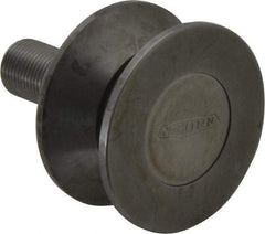 Osborn International - 2-1/2" Roller Diam x 1-5/16" Width, 3/4" Stud Diam x 1-3/4" Length, V Grooved Concentric Stud - Steel, 7/8" Thread Length, 3/4-16 Thread, 3-1/16" OAL, 1,100 Lb Dynamic Cap - Caliber Tooling