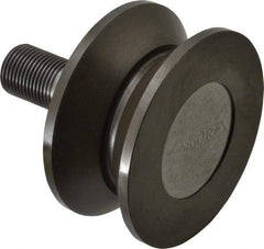 Osborn International - 3-1/2" Roller Diam x 1-11/16" Width, 7/8" Stud Diam x 2" Length, V Grooved Concentric Stud - Steel, 1-1/8" Thread Length, 7/8-14 Thread, 3-11/16" OAL, 2,270 Lb Dynamic Cap - Caliber Tooling