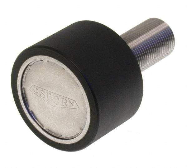 Osborn International - 1-1/2" Roller Diam x 1-3/16" Width, 5/8" Stud Diam x 1-1/2" Length, Plain Stud Load Runner - Urethane, 3/4" Thread Length, 5/8-18 Thread, 2-11/16" OAL, 170 Lb Dynamic Cap - Caliber Tooling