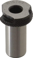 Value Collection - Type SF, 15/64" Inside Diam, Head, Slip Fixed Drill Bushing - 1/2" Body Outside Diam, 1" Length Under Head, Steel, LS-1 Compatible - Caliber Tooling