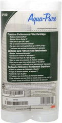 3M Aqua-Pure - 2-1/2" OD, 5µ, Cellulose Fiber Graded-Density Cartridge Filter - 9-3/4" Long, Reduces Dirt & Rust - Caliber Tooling