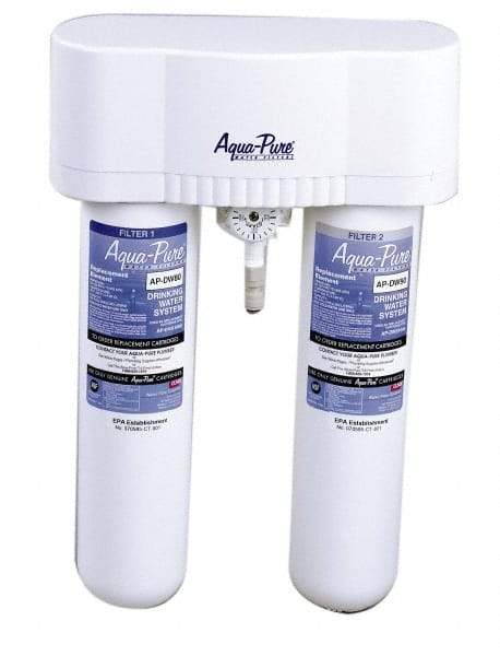 3M Aqua-Pure - 0.6 GPM Max Flow Rate, 1/4 Inch Pipe, Under Sink, Dual Filtration Water Filter System - 2 Housings, Reduces Sediment, Taste, Odor, Chlorine, VOC's, MTBE's, Lead, Cysts - Caliber Tooling