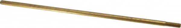 Made in USA - 12" Long, 5/16-18 Thread, Float Valve Rod - Brass, 1/2" Thread Length - Caliber Tooling