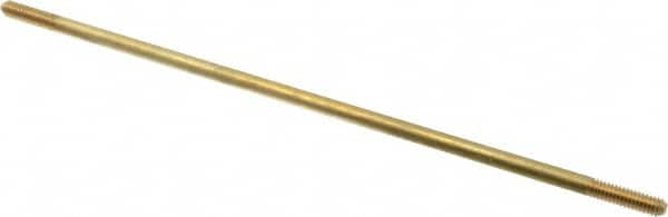 Made in USA - 10" Long, 1/4-20 Thread, Float Valve Rod - Brass, 1/2" Thread Length - Caliber Tooling