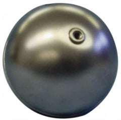 Made in USA - 2-1/2" Diam, Spherical, Internal Connection, Metal Float - 1/4-20 Thread, Stainless Steel, 950 Max psi, 22 Gauge - Caliber Tooling