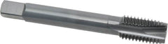 OSG - 3/4-10 UNC, 3 Flute, Oxide Finish, Vanadium High Speed Steel Spiral Point Tap - Plug Chamfer, Right Hand Thread, 125mm OAL, 2" Thread Length, 0.59" Shank Diam, 2B Class of Fit, Series 250 - Exact Industrial Supply