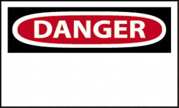 NMC - "Danger", 10" Long x 14" Wide, Fiberglass Safety Sign - Rectangle, 0.095" Thick, Use for Accident Prevention - Caliber Tooling