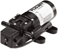 FloJet - 3/8 Inlet Size, 3/8 Outlet Size, Demand Switch 40 PSI, Diaphragm Spray Pump - 12 Input Voltage, Santoprene, Polypropylene, 1.00 Max GPM, Barbed - Caliber Tooling