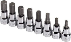 SK - 8 Piece 3/8" Drive Metric Hex Bit Socket Set - 5 to 12mm Hex - Caliber Tooling