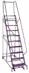 Cotterman - 182" 14 Step Ladder - 350 Lb Capacity, 140" Platform Height, 42" Base Width x 101" Depth, Grip Strut - Caliber Tooling