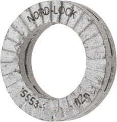 Nord-Lock - 1/4", 0.454" OD, Zinc Flake, Steel Wedge Lock Washer - Grade 2, 0.276 to 0.284" ID - Caliber Tooling