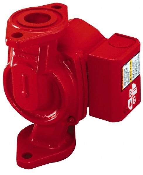 Bell & Gossett - 1/25 hp, 5-9/16" Long, 1 Phase, Cast Iron Housing, Polypropylene Impeller, Inline Circulator Pump - 115 Volt, 60 Hz, 6-3/8" Flange Width, Bell & Gossett Part No. 103251, 150 Max psi, ODP Motor - Caliber Tooling