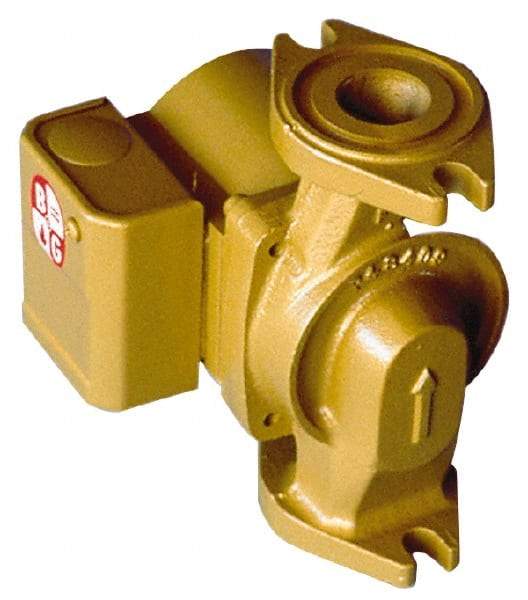 Bell & Gossett - 1/25 hp, 5-9/16" Long, 1 Phase, Bronze Housing, Polypropylene Impeller, Inline Circulator Pump - 115 Volt, 60 Hz, 6-3/8" Flange Width, Bell & Gossett Part No. 103252, 150 Max psi, ODP Motor - Caliber Tooling