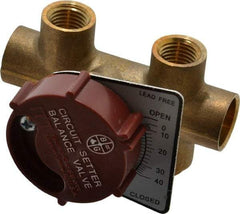 Bell & Gossett - 2" Pipe, Solder End Connections, Inline Calibrated Balance Valve - 5-1/8" Long, 4-1/8" High, 300 Max psi, Brass Body - Caliber Tooling