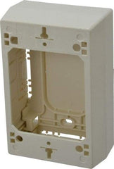 Wiremold - 1 Gang, (4) 1/2 & 3/4" Knockouts, PVC Rectangle Device Box - 4-3/4" Overall Height x 3" Overall Width x 1-3/4" Overall Depth - Caliber Tooling