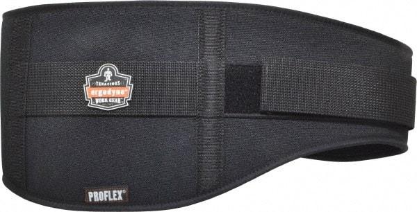 Ergodyne - Size M, Hook & Loop, Nylon/Foam Belt - 30 to 34" Waist, 7-3/4" Wide, Lumbar Support, Black - Caliber Tooling