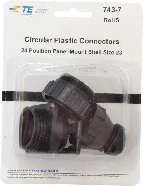 Tyco/Amp - Panel Mount Plug and Receptacle Kit - 24 to 23 AWG Compatible Wire Size - Caliber Tooling