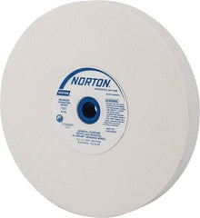 Norton - 150 Grit Aluminum Oxide Bench & Pedestal Grinding Wheel - 8" Diam x 1" Hole x 1" Thick, 3600 Max RPM, J Hardness, Very Fine Grade , Vitrified Bond - Caliber Tooling