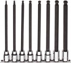 Paramount - 8 Piece 3/8" Drive Metric Ball Hex Bit Socket Set - 3 to 10mm Hex - Caliber Tooling