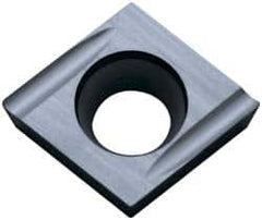 Kyocera - CCGT32.50.2 Grade TN60 Cermet Turning Insert - TiCN/NbC Finish, 80° Diamond, 3/8" Inscr Circle, 5/32" Thick, 0.0039" Corner Radius - Caliber Tooling