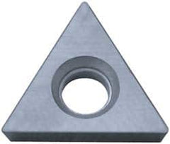 Kyocera - TPGB21.50.5 Grade TN60 Cermet Turning Insert - TiCN/NbC Finish, 60° Triangle, 1/4" Inscr Circle, 3/32" Thick, 0.008" Corner Radius - Caliber Tooling