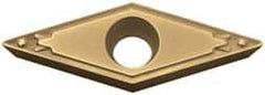 Kyocera - VBMT331 HQ Grade PV90 Cermet Turning Insert - TiN Finish, 35° Diamond, 3/8" Inscr Circle, 3/16" Thick, 1/64" Corner Radius - Caliber Tooling