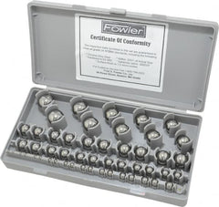 Fowler - 1/8 to 1 Inch Diameter, Chrome Steel, Gage Ball Set - 0.0001 Inch Tolerance, Grade 24 Accuracy, 63 RC Hardness, 26 Pairs - Caliber Tooling