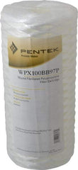 Pentair - 4-1/2" OD, 100µ, Fibrillated Polypropylene String-Wound Cartridge Filter - 9-7/8" Long, Reduces Sediments - Caliber Tooling