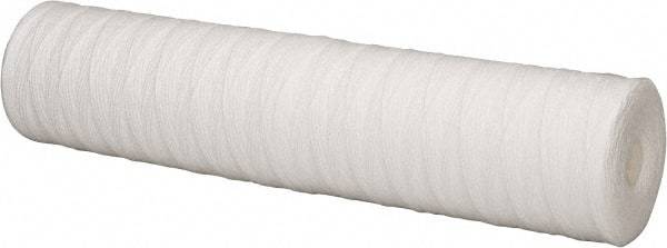 Pentair - 4-1/2" OD, 5µ, Polypropylene String-Wound Cartridge Filter - 20" Long, Reduces Sediments - Caliber Tooling