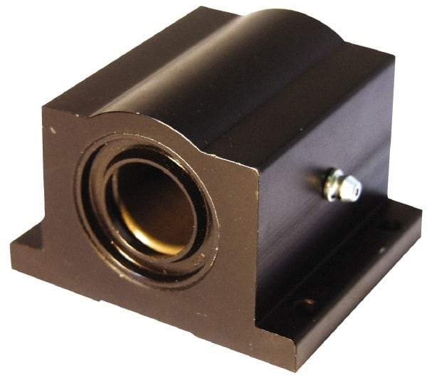 L.M76 - 0.6255" Inside Diam, Closed Single Pillow Block Linear Bearing - 2-1/2" Overall Width - Caliber Tooling