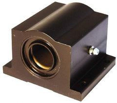 L.M76 - 1.0008" Inside Diam, Closed Single Pillow Block Linear Bearing - 3-1/4" Overall Width - Caliber Tooling