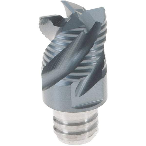 Iscar - MM ERST08 IC908 Grade Carbide End Mill Milling Tip Insert - TiAlN Coated, 4 Flutes, 12mm Cut Diam, 9mm Depth of Cut, 16.5mm Extension, 45° Helix Angle - Caliber Tooling