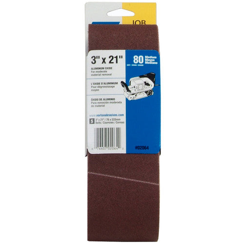 3″ × 21″ Metalite R215 Portable Belt 80 Grit Aluminum Oxide - Caliber Tooling