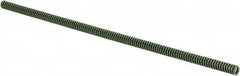 Associated Spring Raymond - 3/8" Hole Diam, 3/16" Rod Diam, 12" Free Length, Green Die Spring - 45 Lb Max Deflection, 3" Max Deflection, Extra Heavy Duty, Chromium Alloy Steel - Caliber Tooling