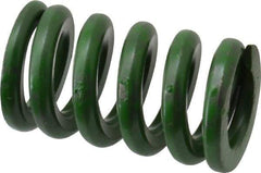 Associated Spring Raymond - 5/8" Hole Diam, 11/32" Rod Diam, 1" Free Length, Green Die Spring - 157.5 Lb Max Deflection, 0.25" Max Deflection, Extra Heavy Duty, Chromium Alloy Steel - Caliber Tooling