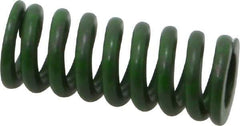 Associated Spring Raymond - 5/8" Hole Diam, 11/32" Rod Diam, 1-1/2" Free Length, Green Die Spring - 142.5 Lb Max Deflection, 0.38" Max Deflection, Extra Heavy Duty, Chromium Alloy Steel - Caliber Tooling