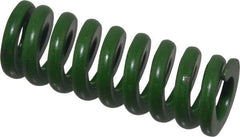 Associated Spring Raymond - 3/4" Hole Diam, 3/8" Rod Diam, 2" Free Length, Green Die Spring - 340 Lb Max Deflection, 0.5" Max Deflection, Extra Heavy Duty, Chromium Alloy Steel - Caliber Tooling