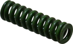 Associated Spring Raymond - 3/4" Hole Diam, 3/8" Rod Diam, 2-1/2" Free Length, Green Die Spring - 312.5 Lb Max Deflection, 0.63" Max Deflection, Extra Heavy Duty, Chromium Alloy Steel - Caliber Tooling