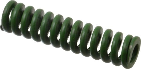 Associated Spring Raymond - 3/4" Hole Diam, 3/8" Rod Diam, 3" Free Length, Green Die Spring - 303.8 Lb Max Deflection, 0.75" Max Deflection, Extra Heavy Duty, Chromium Alloy Steel - Caliber Tooling