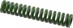 Associated Spring Raymond - 1" Hole Diam, 1/2" Rod Diam, 5" Free Length, Green Die Spring - 540 Lb Max Deflection, 1.25" Max Deflection, Extra Heavy Duty, Chromium Alloy Steel - Caliber Tooling