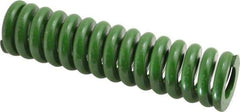 Associated Spring Raymond - 1-1/4" Hole Diam, 5/8" Rod Diam, 5" Free Length, Green Die Spring - 850 Lb Max Deflection, 1.25" Max Deflection, Extra Heavy Duty, Chromium Alloy Steel - Caliber Tooling