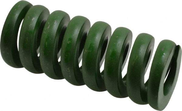 Associated Spring Raymond - 1-1/2" Hole Diam, 3/4" Rod Diam, 3-1/2" Free Length, Green Die Spring - 1715 Lb Max Deflection, 0.88" Max Deflection, Extra Heavy Duty, Chromium Alloy Steel - Caliber Tooling