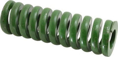 Associated Spring Raymond - 2" Hole Diam, 1" Rod Diam, 6" Free Length, Green Die Spring - 2124 Lb Max Deflection, 1.5" Max Deflection, Extra Heavy Duty, Chromium Alloy Steel - Caliber Tooling