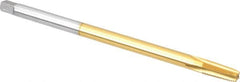 Hertel - 1/16-27 NPT, 4 Flute, Plug Chamfer, TiN Finish, High Speed Steel, Extension Pipe Tap - 6" OAL - Exact Industrial Supply