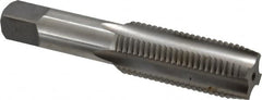 Hertel - 7/8-9 UNC, H3, 4 Flute, Plug Chamfer, Bright Finish, High Speed Steel Hand STI Tap - 5-1/8" OAL, 2-1/2" Thread Length - Exact Industrial Supply