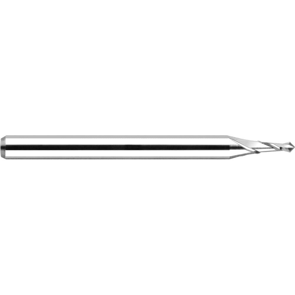 Harvey Tool - 0.1" Body Diam, 140°, 1-1/2" OAL, 2-Flute Solid Carbide Spotting Drill - Exact Industrial Supply