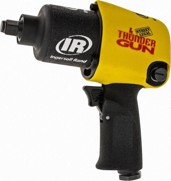 Ingersoll-Rand - 1/2" Drive, 10,000 RPM, 625 Ft/Lb Torque Impact Wrench - Pistol Grip Handle, 1,250 IPM, 5.4 CFM, 1/4" NPTF Inlet - Caliber Tooling