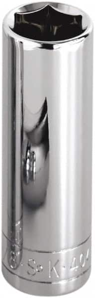 SK - 1", 1/2" Drive, Deep Hand Socket - 6 Points, Steel, Chrome Finish - Caliber Tooling